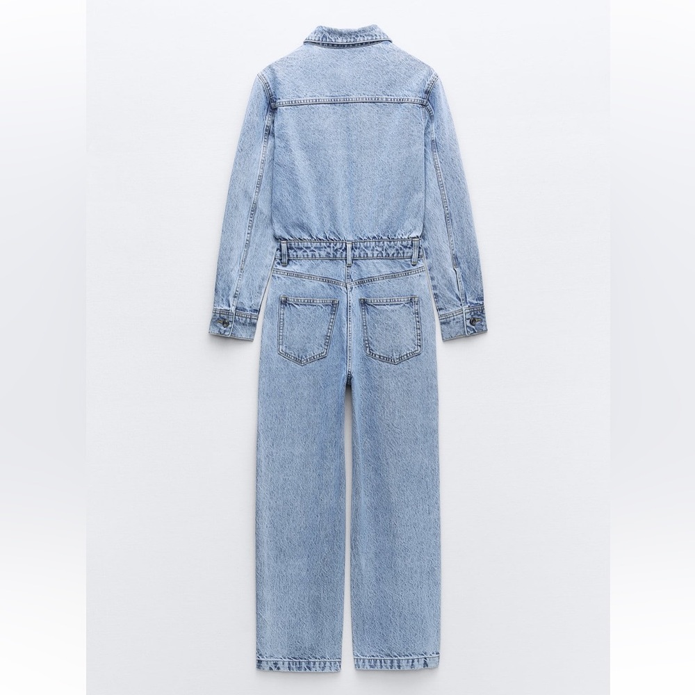 Zara Blue Denim Jumpsuit - Picture 15 of 16